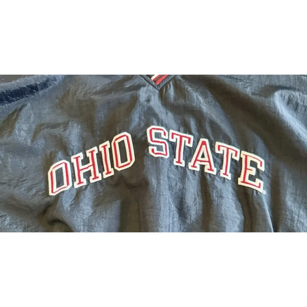 Vintage Champion Ohio State Buckeyes Windbreaker Jacket Mens Size Large L Coat